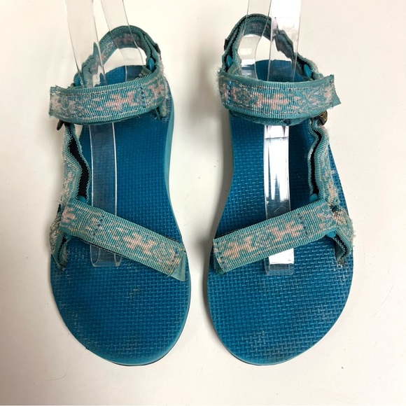 TEVA Women's Original Universal Sandal size 7M boho Lizard blue summer resort - Picture 3 of 8